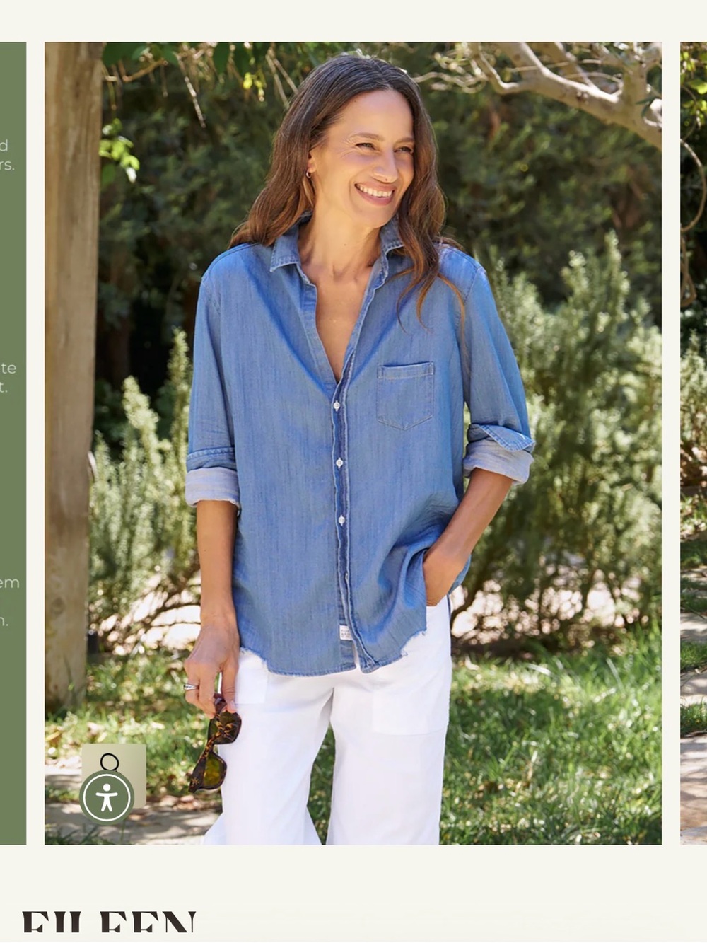 Frank & Eileen Light Blue Denim Shirt Label Detail